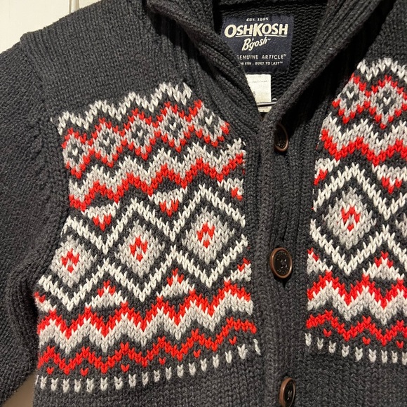 Cute Boys Fairisle Button Cardigan - Picture 3 of 5